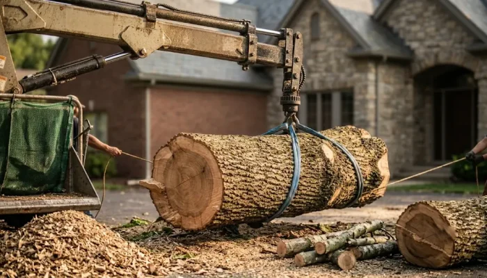 Crane Assisted Tree Removal